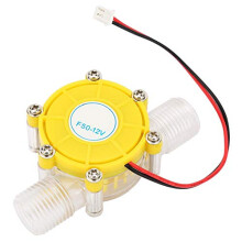 Micro Water Turbine Generator DC Manual small Hydroelectric male thread water power Hydropower Yellow Power generation device (12V)