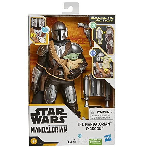 Hasbro F51945F1 Star Wars Galactic Action Mandalorian and GROGU, Multicolored 2