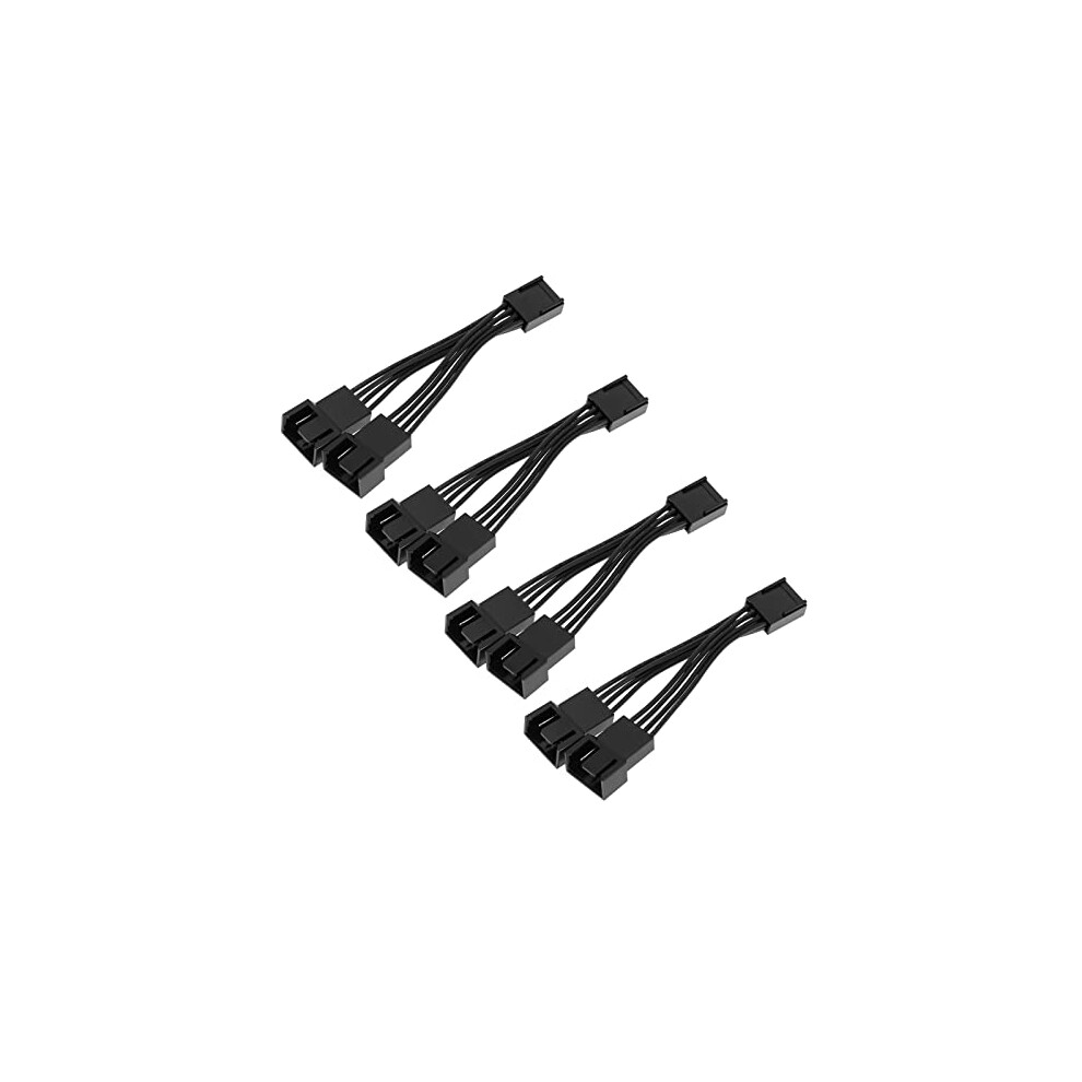 Photos - Computer Cooling 4PCS 1 to 2 Way 4 Pin PWM Fan Splitter Cable 12V Computer PC Case Fan Converter Cable 5cm Cable Length Computer Accessories