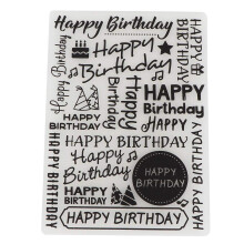 Rubber Painting Stencil Happy Birthday Embossing Folders for DIY Scrapbooking Paper Craft Card Making Decoration Supplies