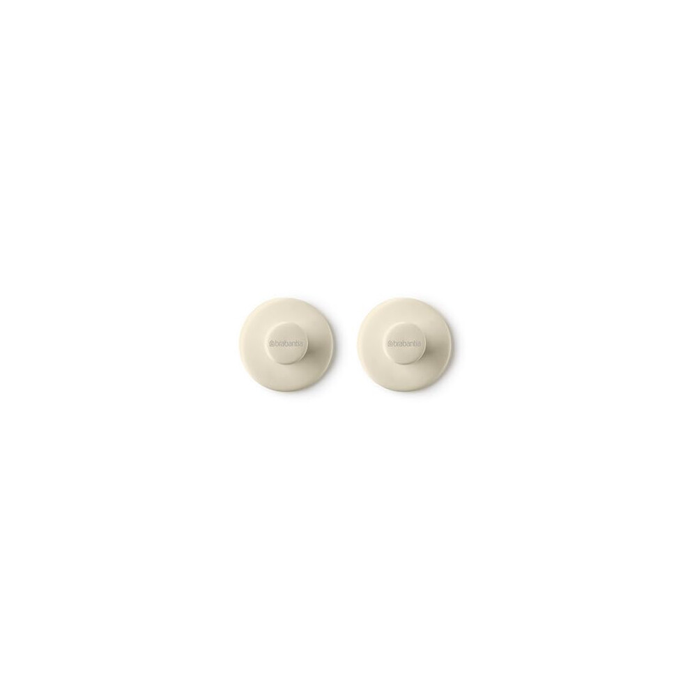 Brabantia - Renew Towel Hooks - Ideal For Bathroom, Toilet Or Kitchen - Holds Up To 2 Kg - With Or Without Drilling - Corrosion Resistant - Fixing Materials
