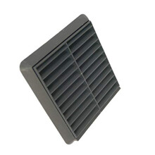 Fixed Louvered Wall Vent Grille 100mm / 4" Grey Anthracite RAL 7016 External Exterior Ducting Air Round Spigot Fly Screen