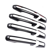 Car Exterior Door Handle Cover, ABS Plastic Outside Side Door Handle Cover Trim Frame Piano for Range Rover 2013-2019(Piano Black)