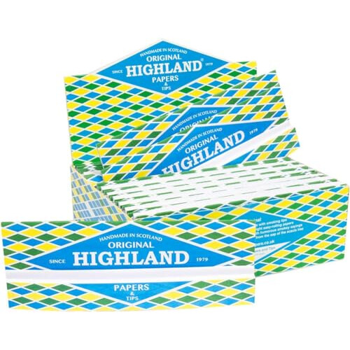 SCOTTISH HIGHLAND ROLLING PAPER - PAPERS WITH TIPS - ORIGINAL - DOUBLE DECADENCE (EXTRA LONG KING SIZE, 24)