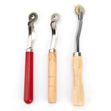 3Pcs Tracing Wheel, Stainless Steel Needle Point Tracing Wheel Craft Sewing Wheel Stitch Marker Tool for DIY Leather Paper Fabric Edges