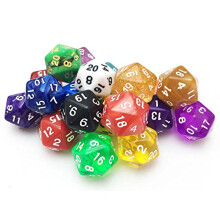 10-Pack 20 Sided D20 Polyhedral Dice for DND RPG MTG Dungeons and Dragons Table Games (Random Colors(no double color))