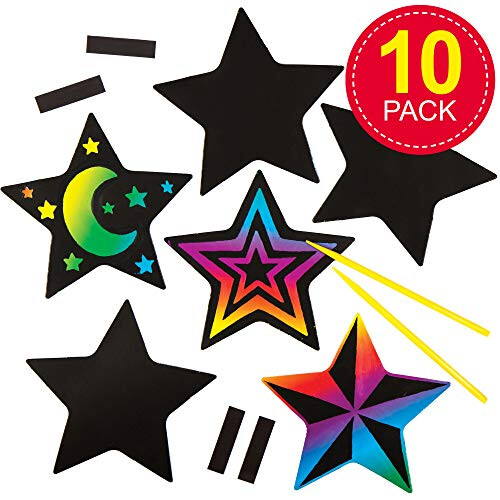 Star Scratch Art Magnets (Pack of 10) 1
