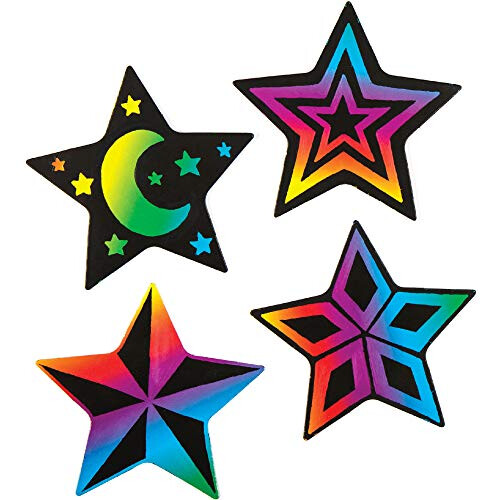 Star Scratch Art Magnets (Pack of 10) 2