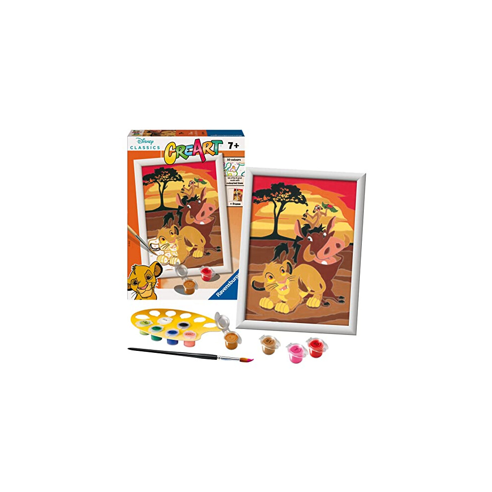 Ravensburger Creart Lion King Numbers For Children - Painting Arts And Crafts Kits For Age 7 Years Up