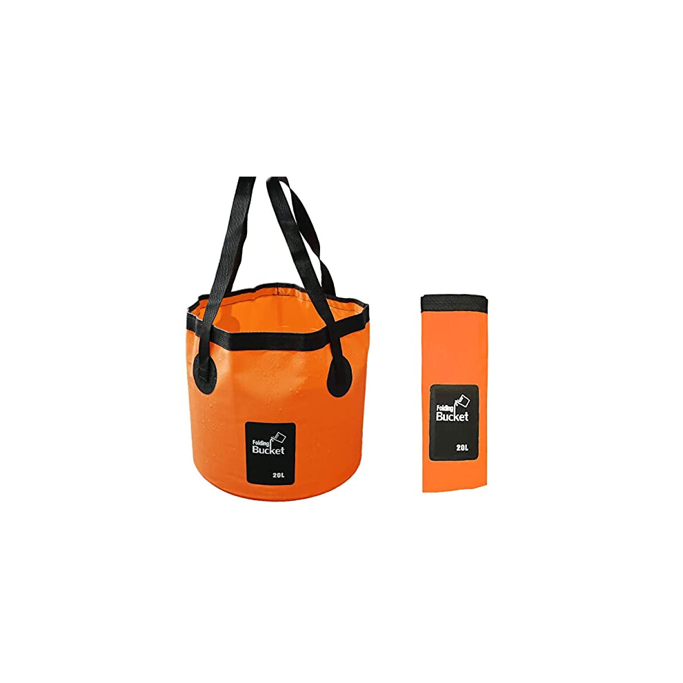 Folding Water Bucket, 20L Portable Collapsible Bucket Camping Storage Container Wash Basin for Traveling Hiking Fishing Boating Gardening Car Washing