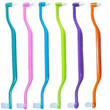 6 Pieces 2-in-1 Toothbrush with Interdental and Wisdom Teeth Brush Heads for Comprehensive Oral Care, Soft Single Interdental Brushes Between Teeth