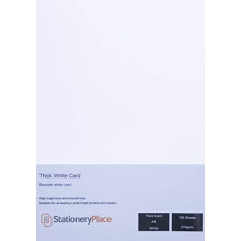 Stationery Place Thick White Card 210GSM A4 X 100 Sheets
