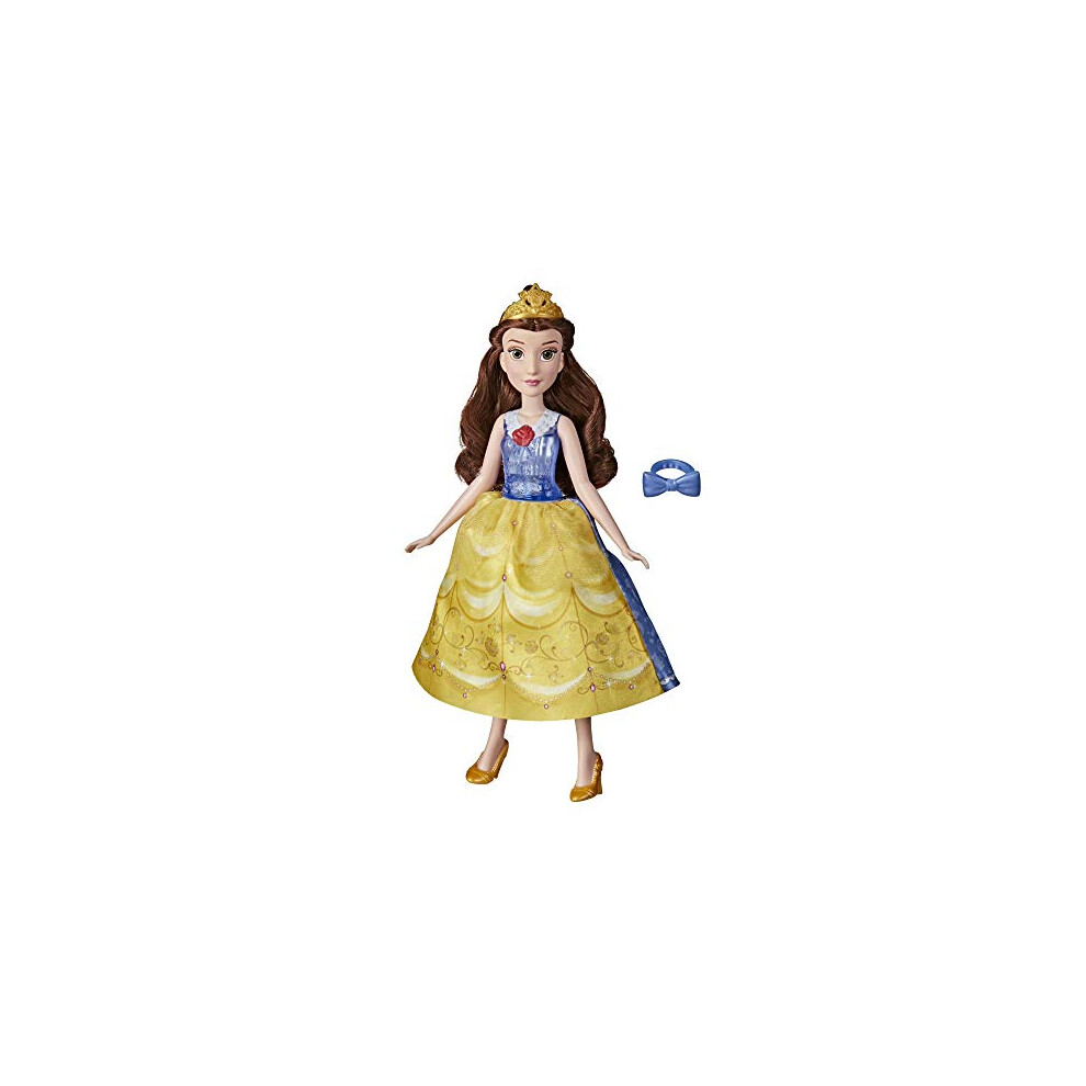 Disney Princess Spin and Switch Belle, Quick Change Fashion Doll, Toy for Girls 3 Years and Up