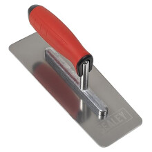 240mm Stainless Steel Venetian Trowel, Rubber Handle, Aluminium Foot - T8012