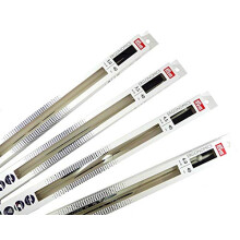 Single-Point Ergonomic Knitting Pins/Needles, synthetic material with hook tips, Multi-Colour, 5 mm, 35 cm Length, 1-Pair