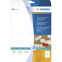 Self Adhesive Parcel Shipping Paper Labels, 8 Labels Per A4 Sheet, 200 Labels For Printers, White, 50 x 142 mm (8326)