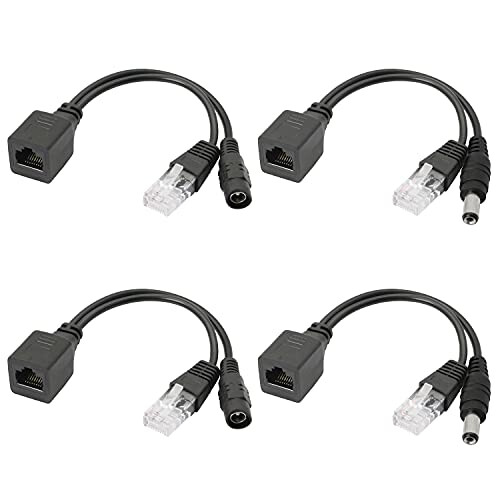 GELRHONR POE Injector and Splitter Kit,Passive POE Adapter Cable with 5 ...