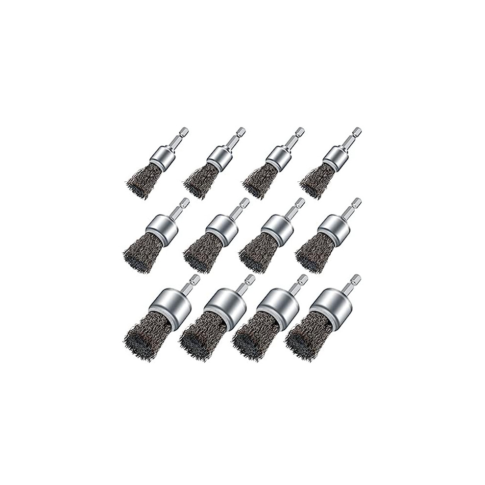 12Pcs Wire Brush Wheel For Drill Wire Wheel Cup Brushes Metal Brush For Drill For Drill Paint Surface Rust Removal And Small Spaces 4894923768842