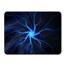 Mouse Mat Small 24 x 20 cm / 10 x 8 inches, Mouse Pad Design: Lightning, Lasercut Edges, Mousemat for Office and Gaming, Mousepad Non-Slip Rubber Base