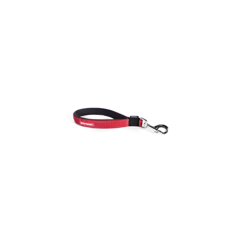 Neo Mongrel Dog Lead | Lead for Large Dogs, Heavy Duty Snap Clip, Traffic Control, Soft Neoprene Comfort Handle, Reflective Stitching (12 inch, Red)