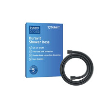 Universal Shower Hose, Shower Hose 1,25 m with Anti-Twist Protection, Kink Protection, Black Matt