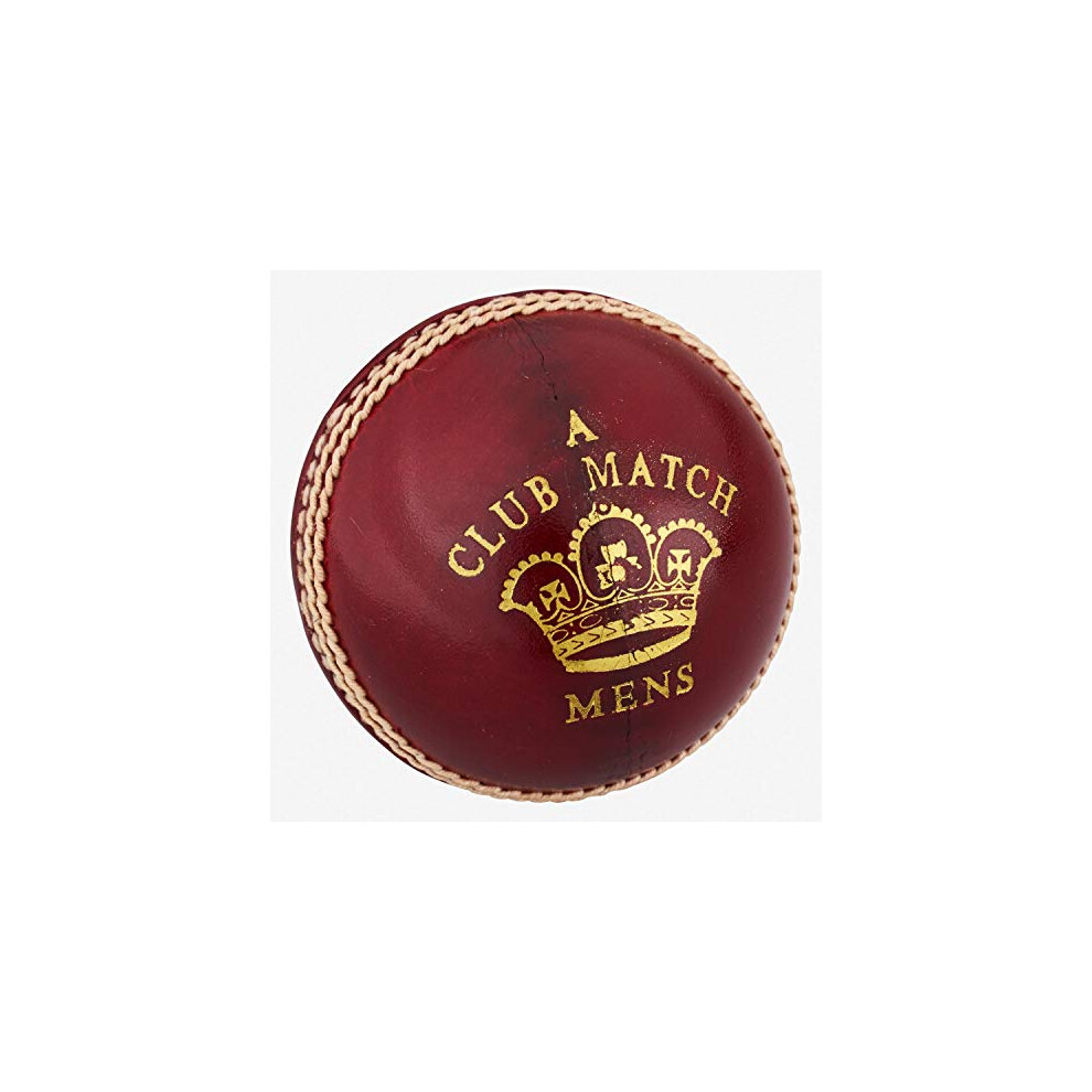 Club Match 'A' Cricket Ball 5.5oz, Red, Mens