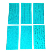 6 Pieces Plastic Embossed Icing Moulds Kits Embossed Icing Mould Used for Chocolate Icing Cake Edging Cupcakes Biscuits DIY Embossing Pad