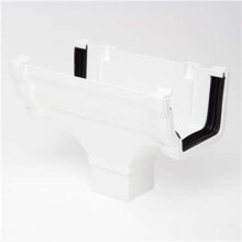 RH705w White Sovereign Running Outlet 117x75 High Capacity Ogee Gutter System