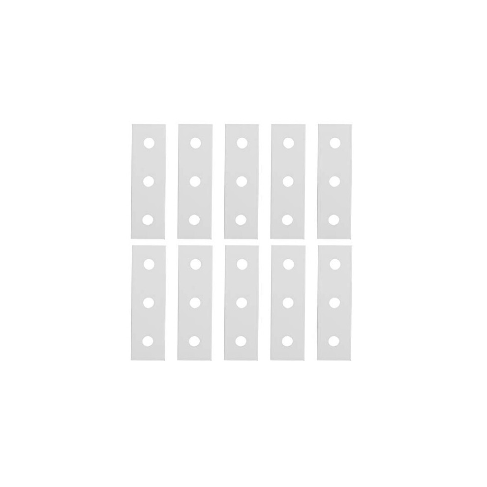 10Pcs Flat Mending Plates, Straight Braces Aluminum Heavy Duty Mending Joining Plates Repair Fixing Bracket Connector(2020Â3 Hole) 9186551059849