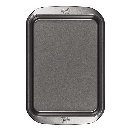 Rectangular Non-stick Baking Tray - Ideal For Baking and Cooking - Carbon Steel, Wide Flat Handles, Dishwasher and Freezer Safe - 18cm x 25cm