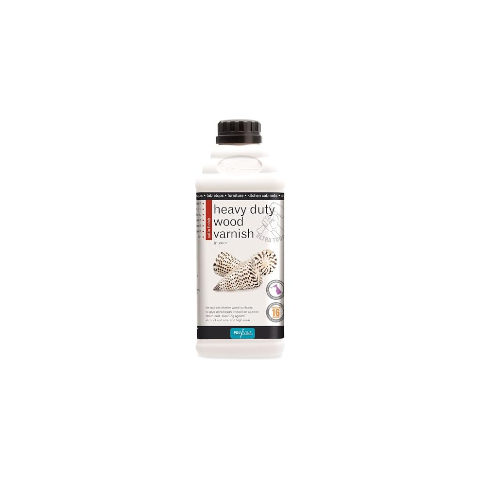 Heavy Duty Interior Wood Varnish, Satin, 1 Litre 729870010277