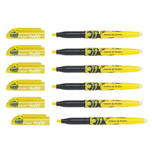 FriXion Light Erasable Highlighters 3.8 mm Yellow Pack of 6