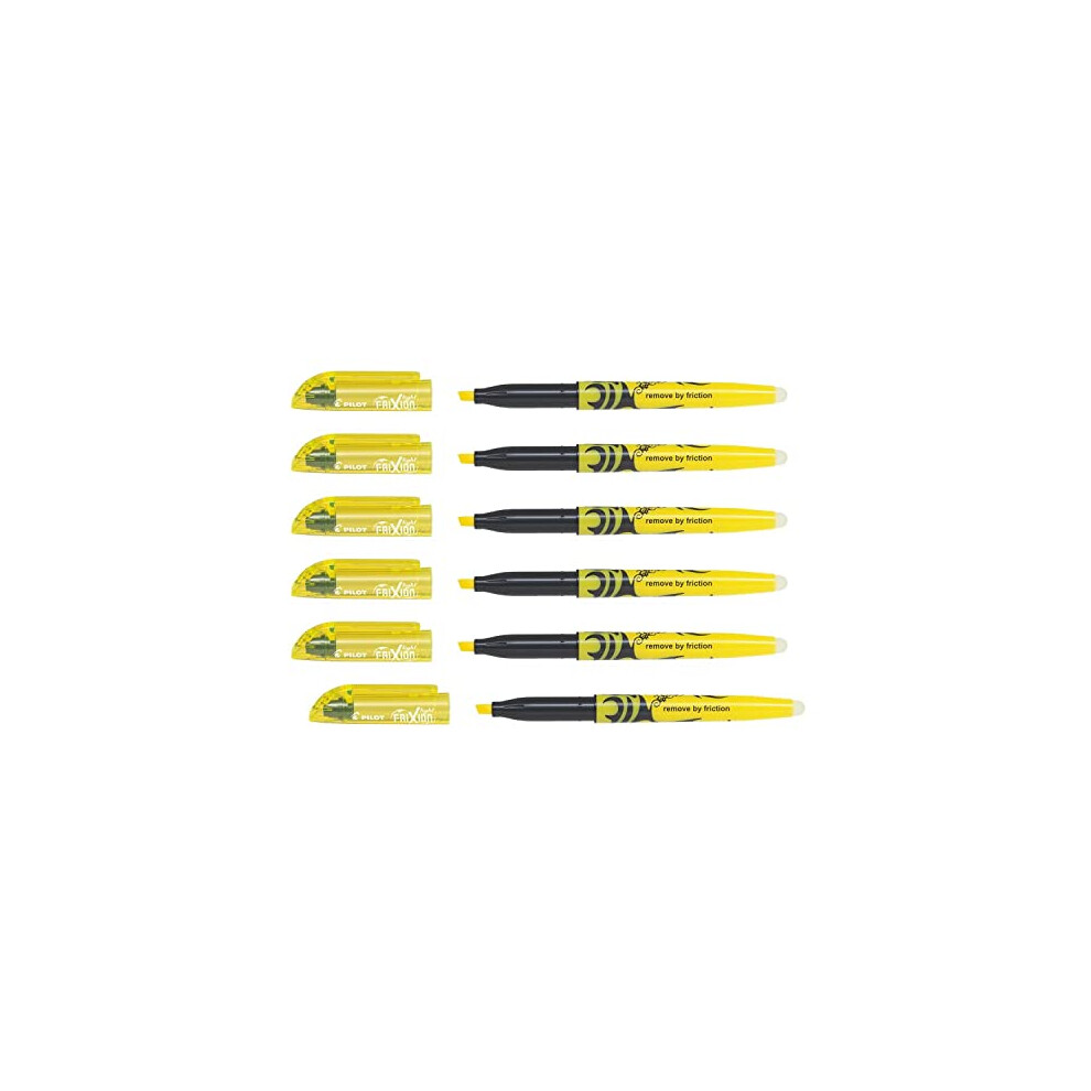 FriXion Light Erasable Highlighters 3.8 mm Yellow Pack of 6