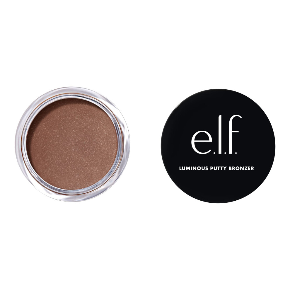 E.l.f. Luminous Putty Bronzer, Lightweight Putty-To-Powder Bronzer For A Radiant, Glowing Finish, Highly Pigmented, Vegan & Cruelty-Free, Get Glowing