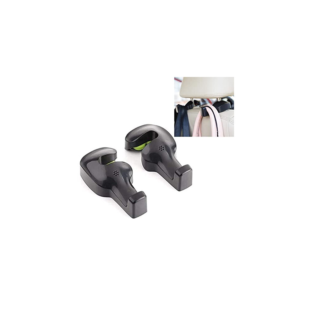 Universal Car Vehicle Back Seat Headrest Hanger Holder Hook For Bag Purse Cloth Grocery ( -Set Of 2) Black 702563693766