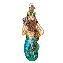 Ornaments: Sea and Water Animals Glass Blown Ornaments for Christmas Tree, Neptune