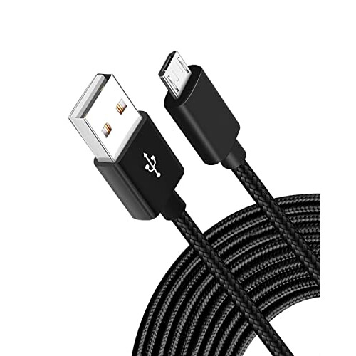 Micro USB Cable 5M, Long Micro Charger Cable, Android Charging Cable Nylon Braided, Compatible With PS4 controller charger cable,Samsung S7/ S6/ S5,