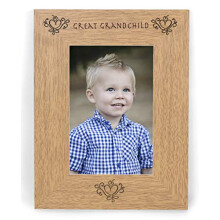 GREAT GRANDCHILD 6x4 Photo Picture Frame Birthday Mothers Fathers Day for Grandad Grandmother Grandparents Nan Nanny Gramps Gran Presents