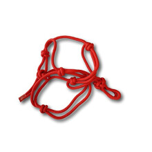 Knot Halter for Floor Work with Horses - Halter for Horses Ideal for Outdoor Work, Gymnastics & Handmade (Shetty, Red)