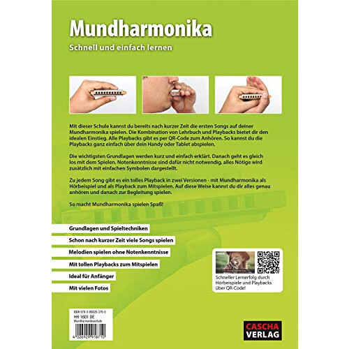 HH 1600 DE MP3-CD Blues Harmonica Set with German Instructional Book 2