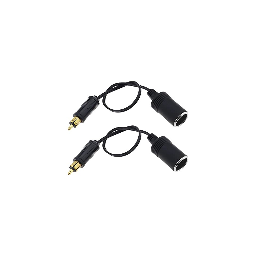 2Pcs European Male Din Plug Cigarette Lighter Adapter Compatible With Bmw Motorcycles And Cars Accessories For Phones Gps Car Audio Mp3 Power 6975653075054