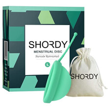 Reusable Menstrual Disc (Large) with Storage Bag, Medical-Grade Silicone, Soft Period Disc, Heavy Flow Kit, Feminine Hygiene & Care | Tampons, Pads &