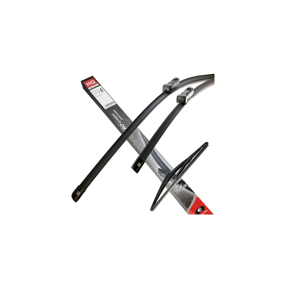 Front + Rear Windscreen Wiper Blades Fits Citroen C4, 3 Pcs Replacement Blades (B78) 2010-Onwards Graphite-Coated Natural Rubber No Smear Judder-Free 5060538797006