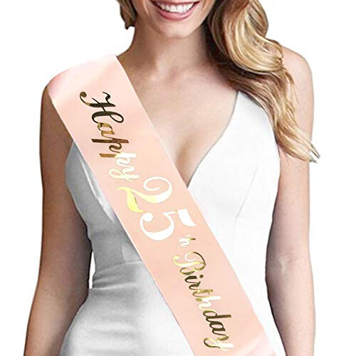 25th birthday sash and tiara discount