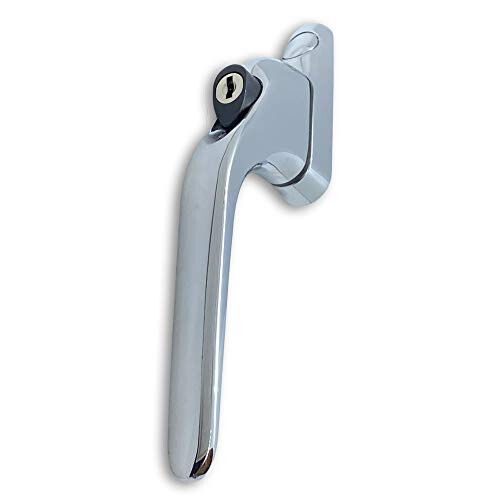 Chrome UPVC Universal Inline Window Handle Double Glazing Espag Lock Smart Spindle 1