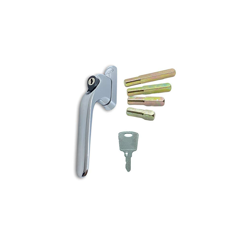 Chrome Upvc Universal Inline Window Handle Double Glazing Espag Lock Smart Spindle 7426983208838