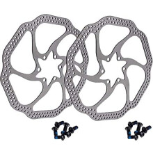 Bike Rotor 2 pcs Bike Brake Rotors 160mm with 12 Bolts Bicycle Disc Brake Rotor Mountain Bike Rotors for Cycling Stainless Steel(2pcs*160mm)