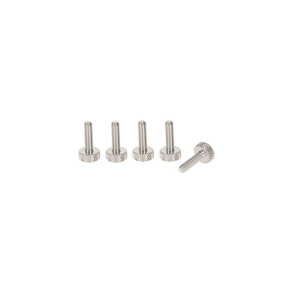 M4 X 15Mm Aluminium Flat Knurled Thumb Screws (Set Of 5) 5904824392806