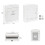 1832D60 Exterior Letter Box - Compact White Steel 3