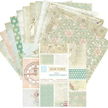 Scrapbooking Pads Paper 24pcs Patterned Paper Stamped Paper DIY Decorative Paper Crafts Craft Paper for Handmade Craft Design 15 * 15cm